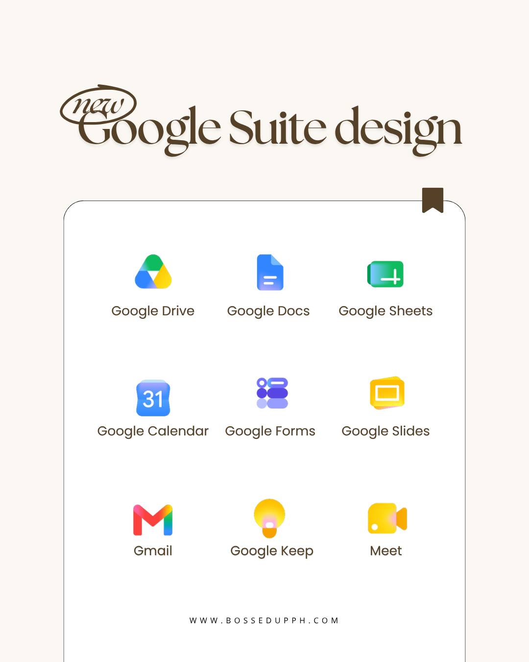 As I mentioned before, these are the usual tools na ginagamit ng clients and freelancers to share files and collaborate.

If bago ka pa lang sa freelancing, baka malito ka or hanapin mo yung same logo na nagpopop up sa mga previous tutorials ko.

Soooo, make sure to screenshot or save this one, Bosses!
These are just the same tools, nag-update lang sila ng logo designs.

And if you haven’t yet watched the video where I explained how to use Google Drive and other Google Suite tools, 𝗰𝗵𝗲𝗰𝗸 𝘁𝗵𝗲 𝗙𝗥𝗘𝗘 𝘁𝘂𝘁𝗼𝗿𝗶𝗮𝗹𝘀 𝗯𝗲𝗹𝗼𝘄 ⬇️

#googlesuite #workfromhome #virtualassistant