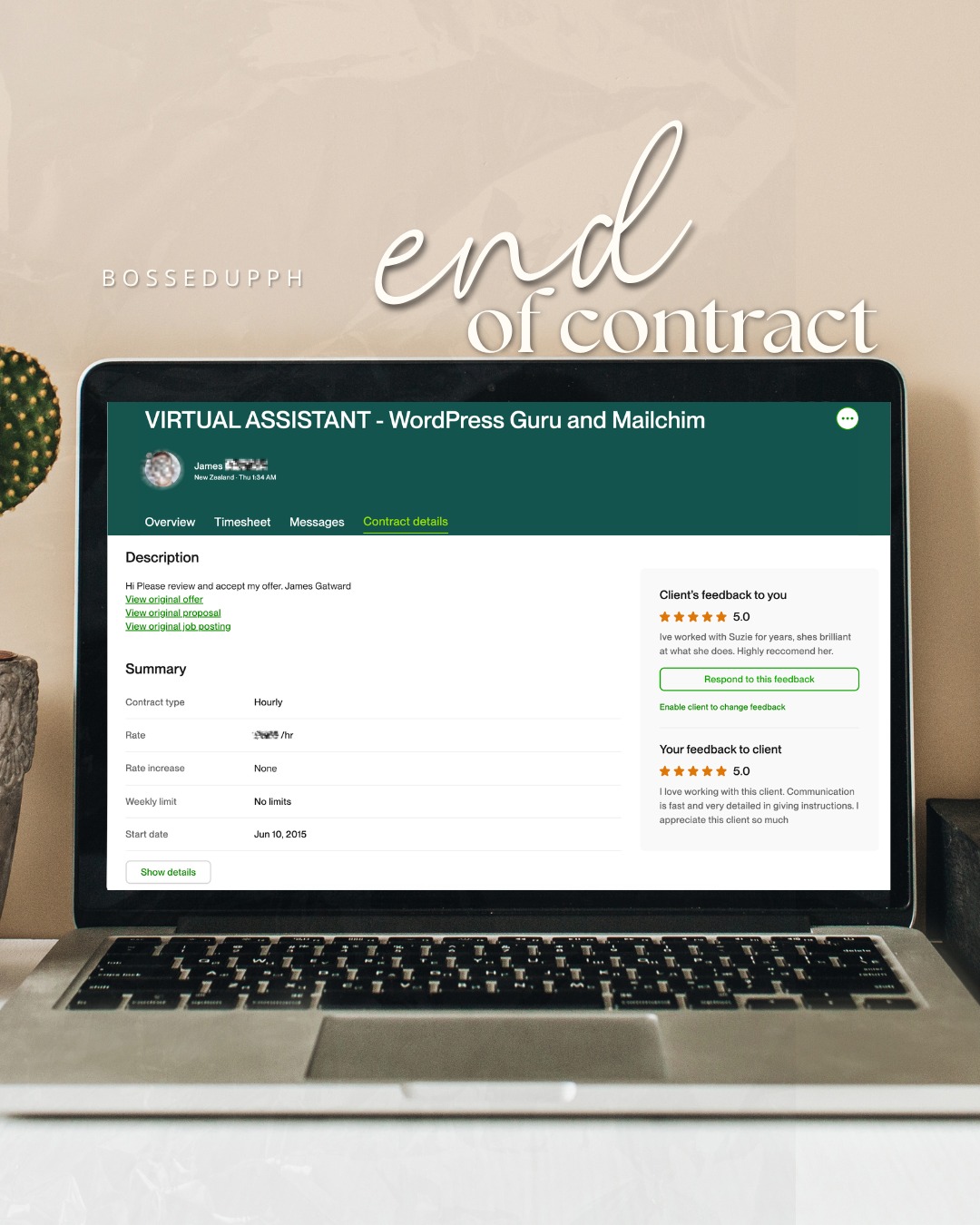 Ended a 10-year freelance contract with one of my online clients 💻

Of course, I feel a little sad, Bosses.
That’s 1 decade of working on the project!

Yesss, that looong.

But still, it feels so fulfilling na we both happily ended the contract + we make sure to still keep in contact with each other because we have formed a very good working relationship.

📌𝟮 𝘁𝗵𝗶𝗻𝗴𝘀 𝗜 𝗹𝗲𝗮𝗿𝗻𝗲𝗱 𝘄𝗼𝗿𝗸𝗶𝗻𝗴 𝘄𝗶𝘁𝗵 𝘁𝗵𝗶𝘀 𝗰𝗹𝗶𝗲𝗻𝘁 𝗻𝗮 𝗴𝘂𝘀𝘁𝗼 𝗸𝗼 𝗿𝗶𝗻 𝗶-𝘀𝗵𝗮𝗿𝗲 𝘀𝗮 𝗶𝗻𝘆𝗼, 𝗕𝗼𝘀𝘀𝗲𝘀.

👉MAKE SURE NA OK ANG QUALITY NG WORK MO.

It’s one of the best ways para ma-retain mo ang project LONG-TERM.
Don’t ever submit something na basta lang may mai-submit.
Always give your 💯effort.

👉FORM A GOOD WORKING RELATIONSHIP WITH YOUR CLIENT.

Aside sa ganun talaga dapat, it’s a big factor din para ma-refer ka nila sa other friends/business partners.

Or once may project ulit, ikaw ang top of mind na i-contact ulit.

I have shared a couple of tips pa sa video ko before, so if you want to watch it, just check the link sa comments 👇