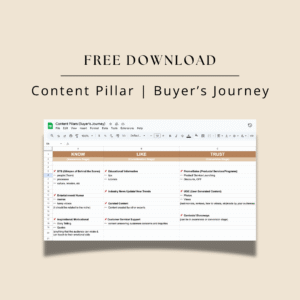 Content Pillars Sheet