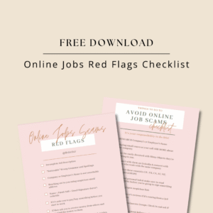 Online Jobs Red Flags Checklist