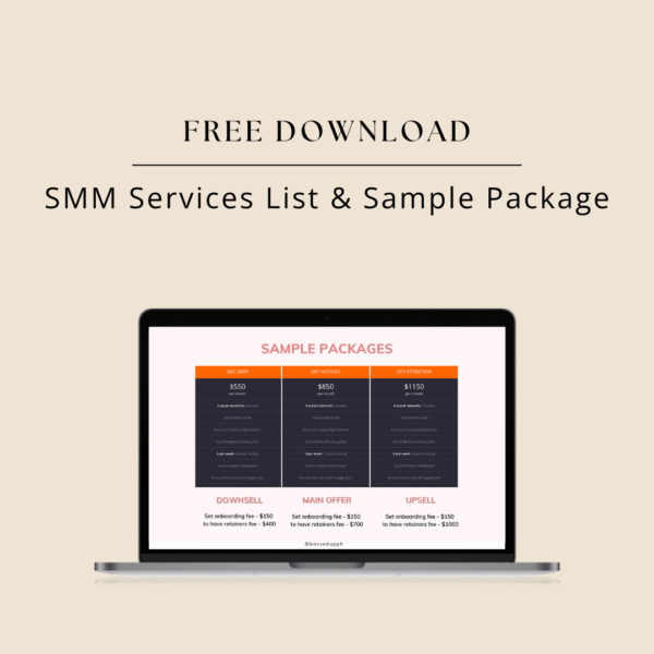 SMM List of Services and Sample Package