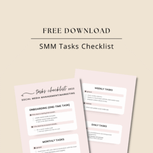 Social Media Manager Tasks Checklist