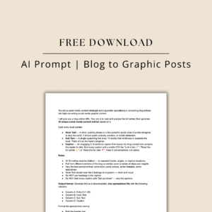 AI Prompt: Blog to Graphic Posts