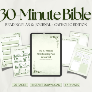 30-Minute Bible Reading Plan & Journal | Catholic Bible in a Year (Digital Download)